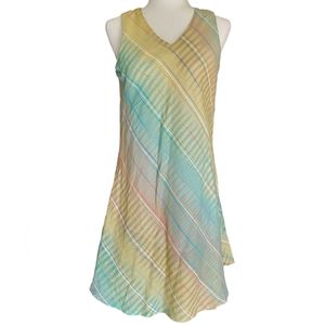 Striped Multicolor Midi Dress